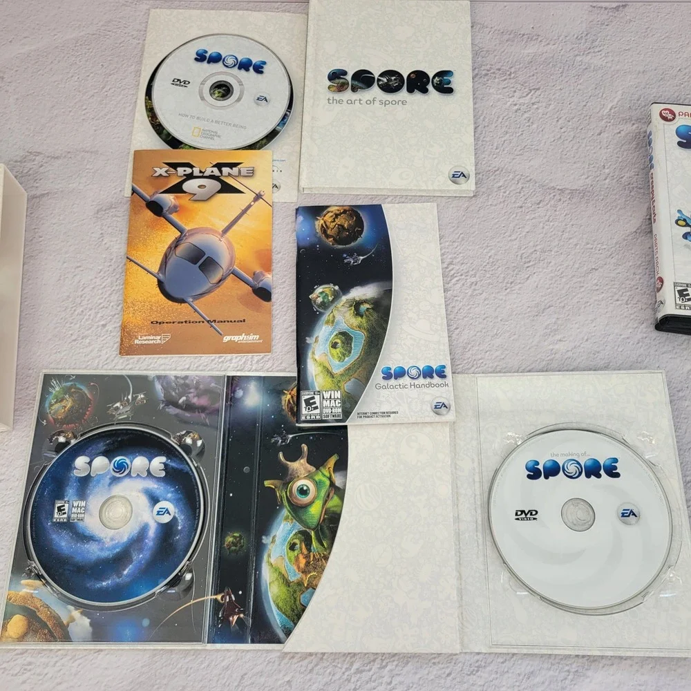 Spore PC Mac Game Bundle‎ Galactic Adventures Creepy & Cute Prima Guide EA Maxis